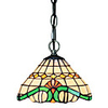 60W Glass Tiffany Pendant Light with 1 Light in Check Pattern
