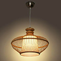60W Modern Bamboo Pendant Light with 1 Light Simple Design