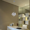 60W Modern Crystal Pendant with 3 Lights in Spiraled Metal Style