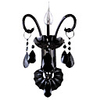 60W Modern Crystal Wall Light in Black