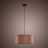 60W Modern Fabric Shade Pendant Light Chrome Finished