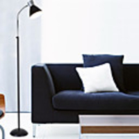 60W Modern Floor Light with Metal Pole in Minimalist Style(Selectable Color)