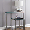 60W Modern Glass Table Light with Fabric Shade