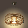 60W Modern Pendant Light with 1 Light in Bamboo Shade