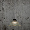 60W Modern Pendant Light with Pleated Glass Shade in Countryside Style