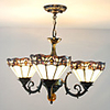 60W Modern Tiffany Style Chandelier with 3 Lights