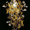 60W Nature Inspired Pendant Light with Garland Crowned Shade Stainless Steel