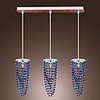 60W Pendant Light with 3 lights in Crystal Ball Lampshade(G9 Bulb Base)