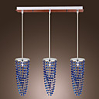 60W Pendant Light with 3 lights in Crystal Ball Lampshade(G9 Bulb Base)