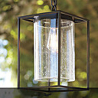 60W Retro Pendant Light with Factory Style Glass Shade
