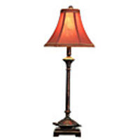 60W Retro Table Light with Fabric Shade and Tortoise-shaped Lampstand