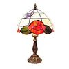 60W Tiffany Glass Table Light with Butterfly Pattern
