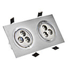 6W 6xHigh Power 570LM 6000K Cool White Light LED Recessed Down Light - Silver Cover (85-265V)