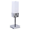 6W Modern LED Table Lamps with White Glass Lampshade Chrome Finished