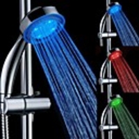 Fittings  - 7 Colors Magic Temperature Controlled LED Light Top Spray Shower Head Bathroom Showerheads
