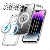 7 in 1 Magnetic Case for iPhone 14 Pro Max 14 Plus 13 12 11 Pro Max X XR XS Shockproof Compatible with Magsafe 3 Pcs Glass Screen Protector 3 Pcs Camera Lens Protector Heavy Duty Clear Phone Case Lightinthebox