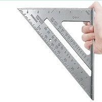 7 Inch Metric British Triangular Ruler 90 Degree Square Aluminum Alloy Woodworking Measuring Square Lightinthebox