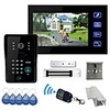 7" TFT Color LCD Video Door Phone RFID Keypad Access Control System Video Record IR Night Vision