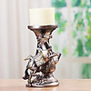 7"Country Style Horse Type Polyresin Candle Holder