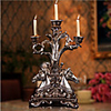 7"H Antique Style Horse Type Polyresin Candlestick Candle Holder