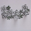 7"H Flower Type Metal Sconce Candle Holder