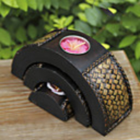 7"Modern Style Black Three Holders Set