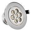 7W 7xHigh Power 665LM 6000K Cool White Light LED Recessed Down Light - Silver Cover (85-265V)