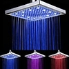 8 Inch Battery-Free Temperature Controlled Led Color Changing Square Shower Head