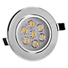 8W 7-LED High-Power 560LM 3000K Warm White Light LED Ceiling Bulb (220-240V)