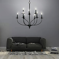 9-Light 73 cm Mini Style Chandelier Metal Mini Painted Finishes Traditional / Classic / Country 110-120V / 220-240V Lightinthebox