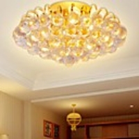 9W Gold K9 LED Chandelier with 3 Light