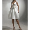 A-Line Cocktail Dresses Floral Dress Wedding Guest Knee Length Sleeveless V Neck Satin with Pleats 2023 Lightinthebox