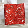 A Red-letter DayFloral Cut-out Wedding Invitation - Set of 50