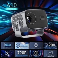 A10 Projector Android 11 Dual WIFI BT5.0 Portable 3D Home Theater Smart TV phone LED Movie projector