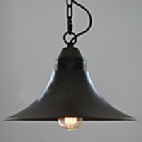 American Style Painting 1 Light Pendant In Horn Design