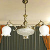 American Style Rural 3 Down Light Chandelier In Floriform Shade