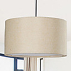 American-Style Rustic 3 Light Pendant With Fabric Shade