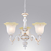 American Style Rustic 3 Up Light Chandelier In Floriform Shade