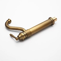 Antique Brass Bathroom Sink Faucet, FaucetSet Vessel Single Handle One Hole Bath Taps with Hot and Cold Switch Lightinthebox