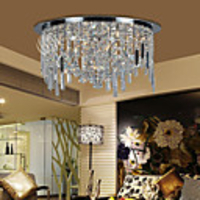 Artistic Crystal Flush Mount with 6 Lights