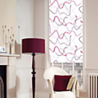 Artistic Flow Lines Roller Shade