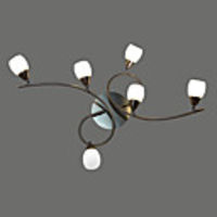 Artistic Flush Mount with 6 Lights in Vine Design