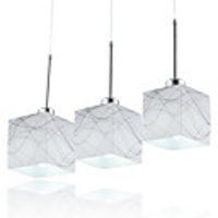 Artistic Modern 3 Light Pendant with Glass Shade