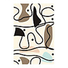 Artistic Wool Tufted Area Rug With Abstract Pattern 5