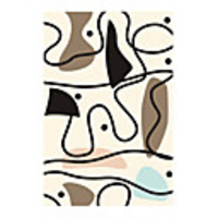 Artistic Wool Tufted Area Rug With Abstract Pattern 5