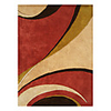 Artistic Wool Tufted Area Rug With Streamlines Pattern 5