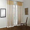 Barroco Interlaced Square Lined Blackout Curtain Panel