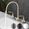 Bathroom Sink Faucet - Rotatable / Classic Electroplated Widespread Two Handles Three Holes Bath Taps Lightinthebox