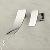 Bathroom Sink Faucet - Waterfall Chrome Wall Mounted Two Holes / Single Handle Two HolesBath Taps