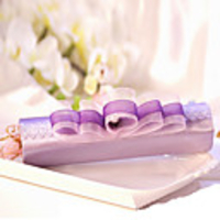 Beautiful Satin Favor Box With Ribbon (Set of 6)